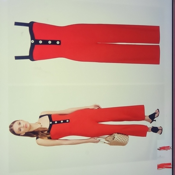 STAUD Scotch red Jumpsuit NWT bery Funky - Picture 1 of 5